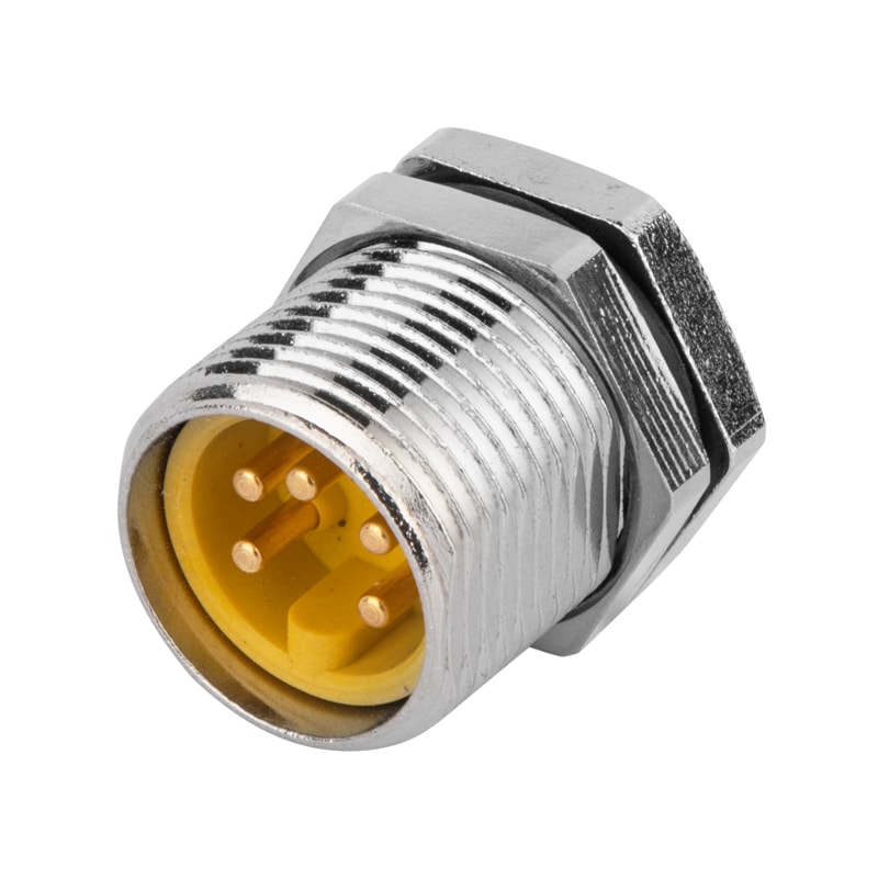 Automation Connector 7/8-16UNF 5Pin Male Panel Rear Mount Receptacle PCB Connector