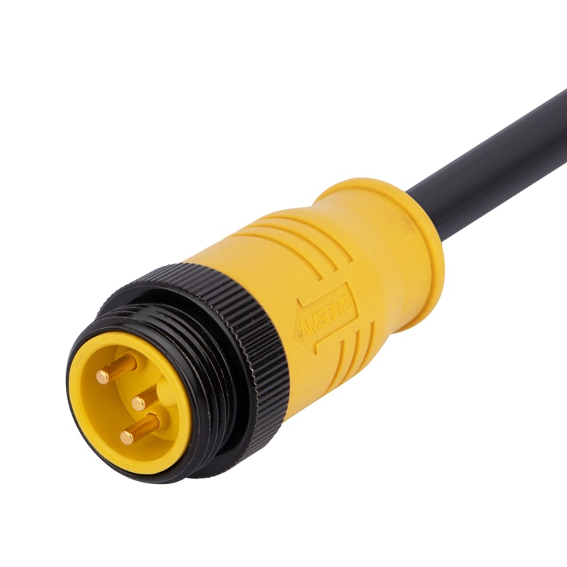 Automation 7/8“-16UNF Mini Change 4Pin Female Connector Straight Cable Pre-molded
