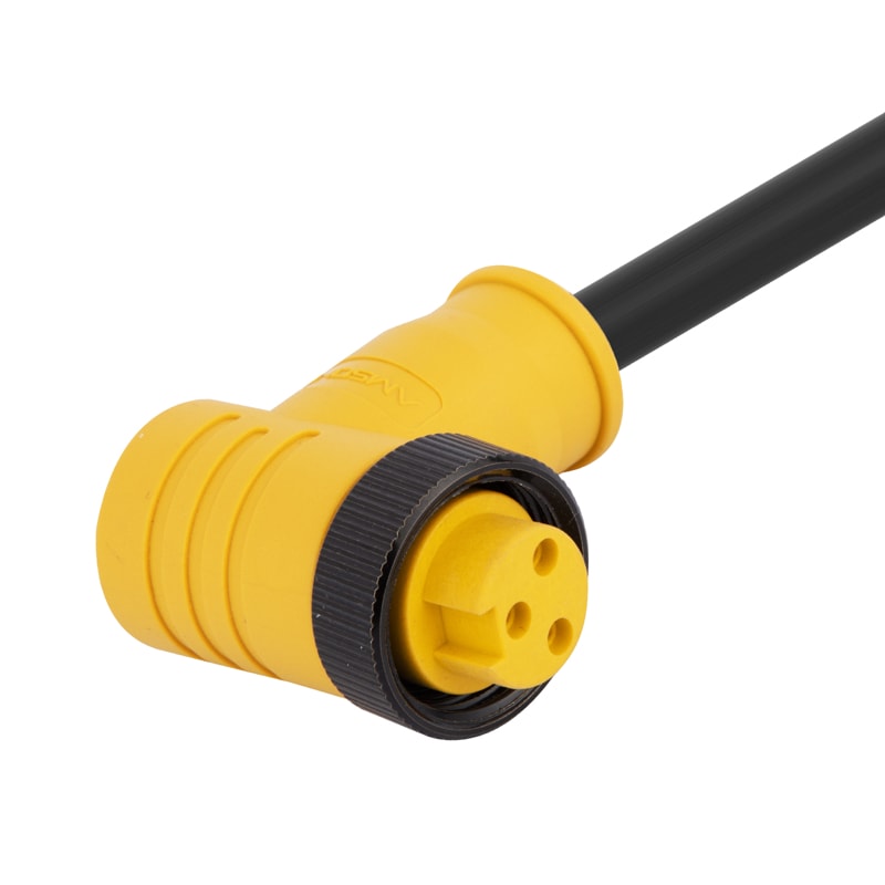 Automation 7/8“-16UNF Mini Change 3Pin Female Connector Right Angled Cable