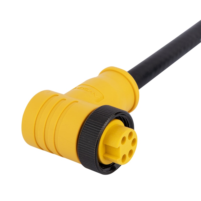 Automation 7/8“-16UNF Mini Change 5Pin Female Connector Right Angled Cable
