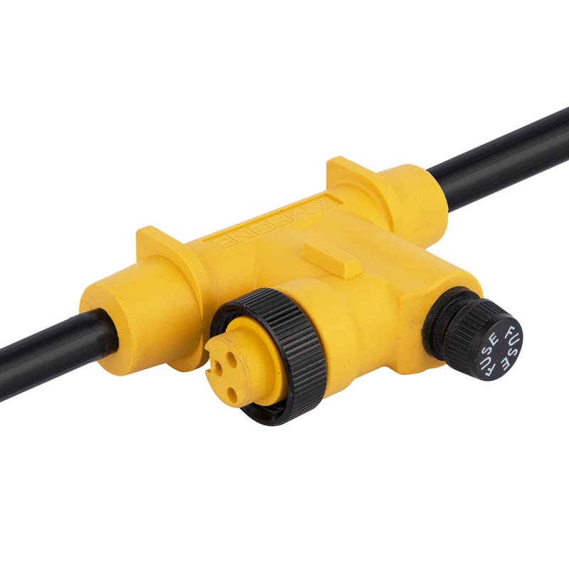 Electrical Automation Power Supply Connector Cable 7/8-16UNF Pre-molded H-Splitter