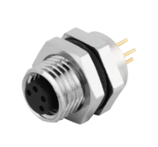 M8 Device Receptacle Panel Rear Mount 3Pin Female PCB Connector