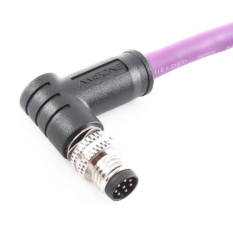 M8 Sensor Connector Overmold Right Angled M8 4P Male Cable IP67