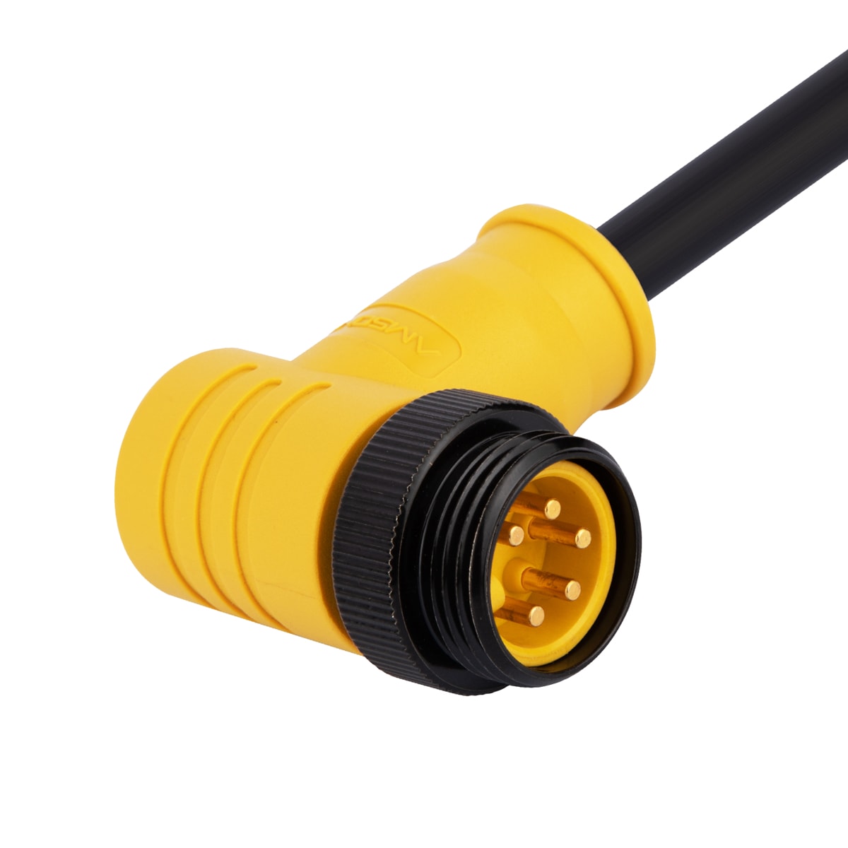 Automation 7/8“-16UNF 3Pole Male Waterproof Cable Pre-molded Right Angled