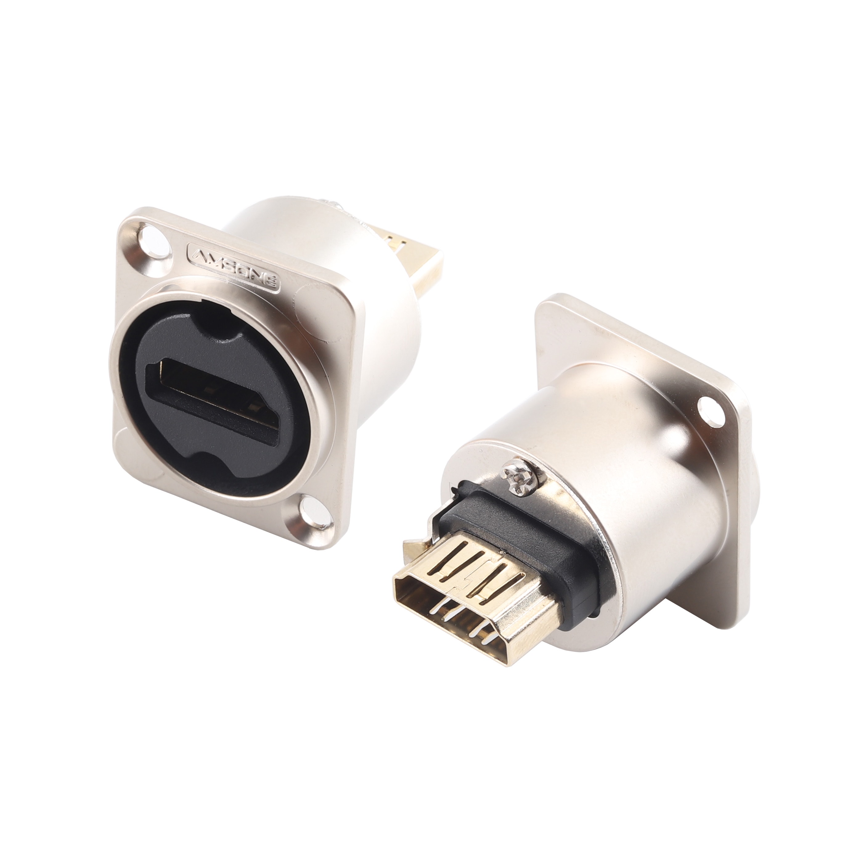 Push-Pull HDMI Adapter Female Panel Mount Removable Carrie Fit EMC IP65