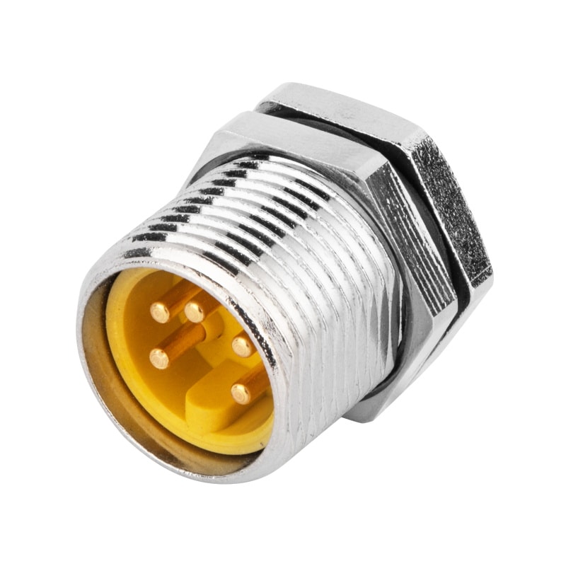 MINI-Change 7/8-16UNF Panel Rear Mount Receptacle Male 5Pin PCB Connector