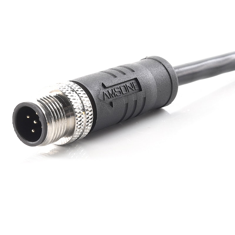 M12 5P Male A Code Pre-molded Connector Waterproof Industrial Automation Cable