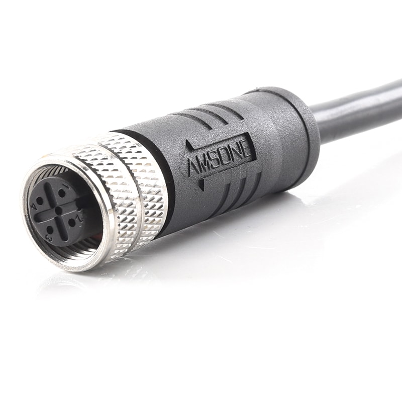 M12 5P Female A Code Pre-molded Connector Waterproof Industrial Automation Cable