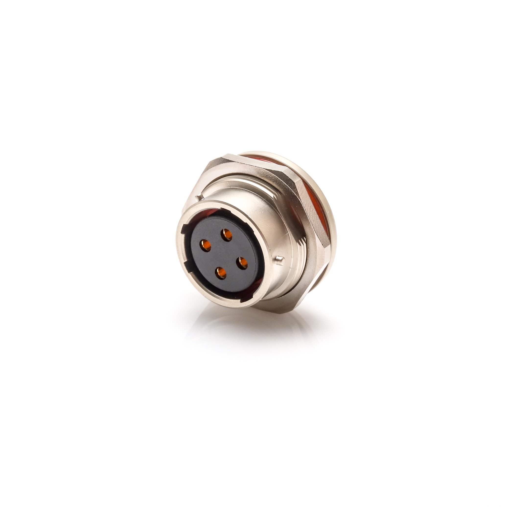Bayonet Connector BM24 4P Receptacle Panel Mount Solder Connect