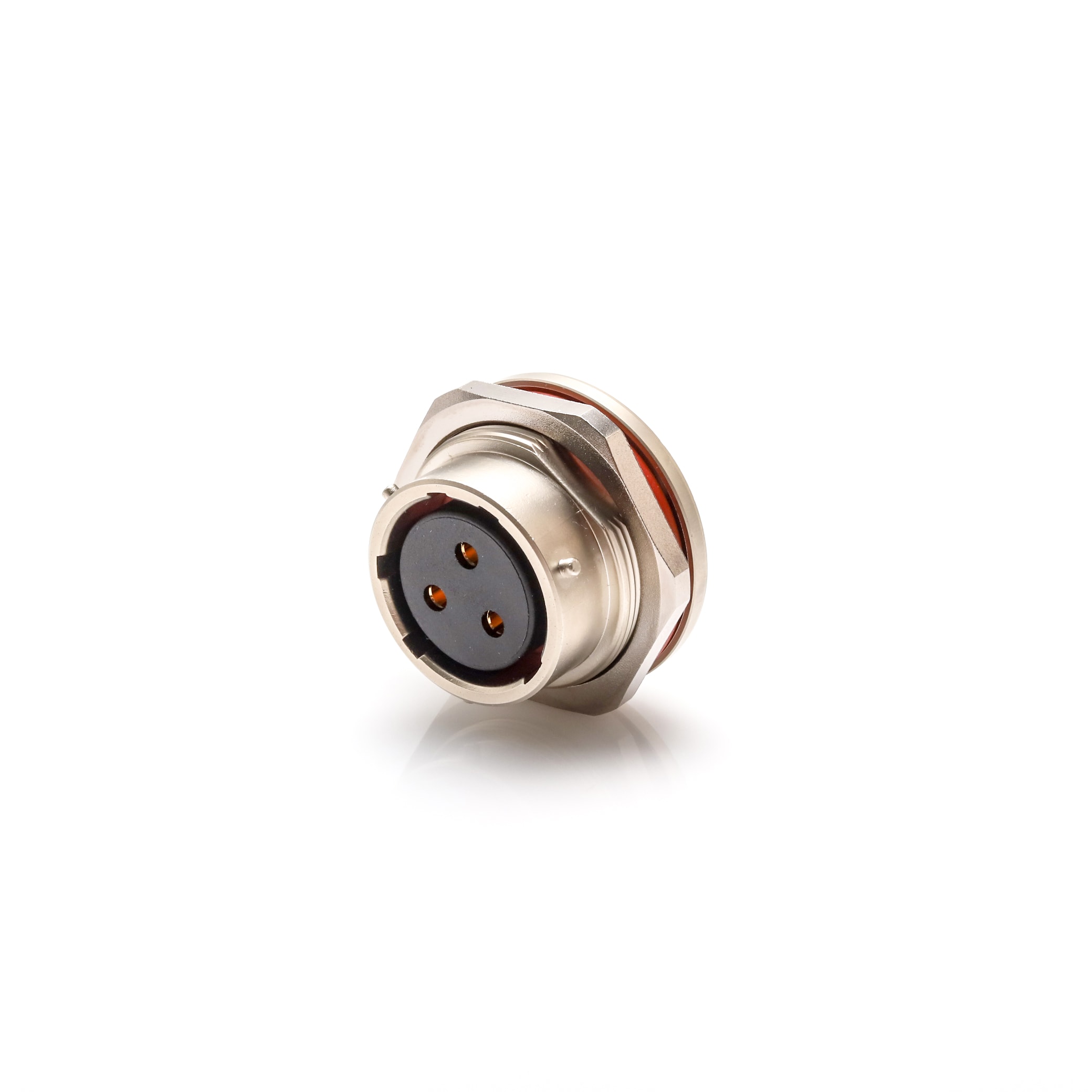 Bayonet Connector BM24 3P Receptacle Panel Mount Solder Connect