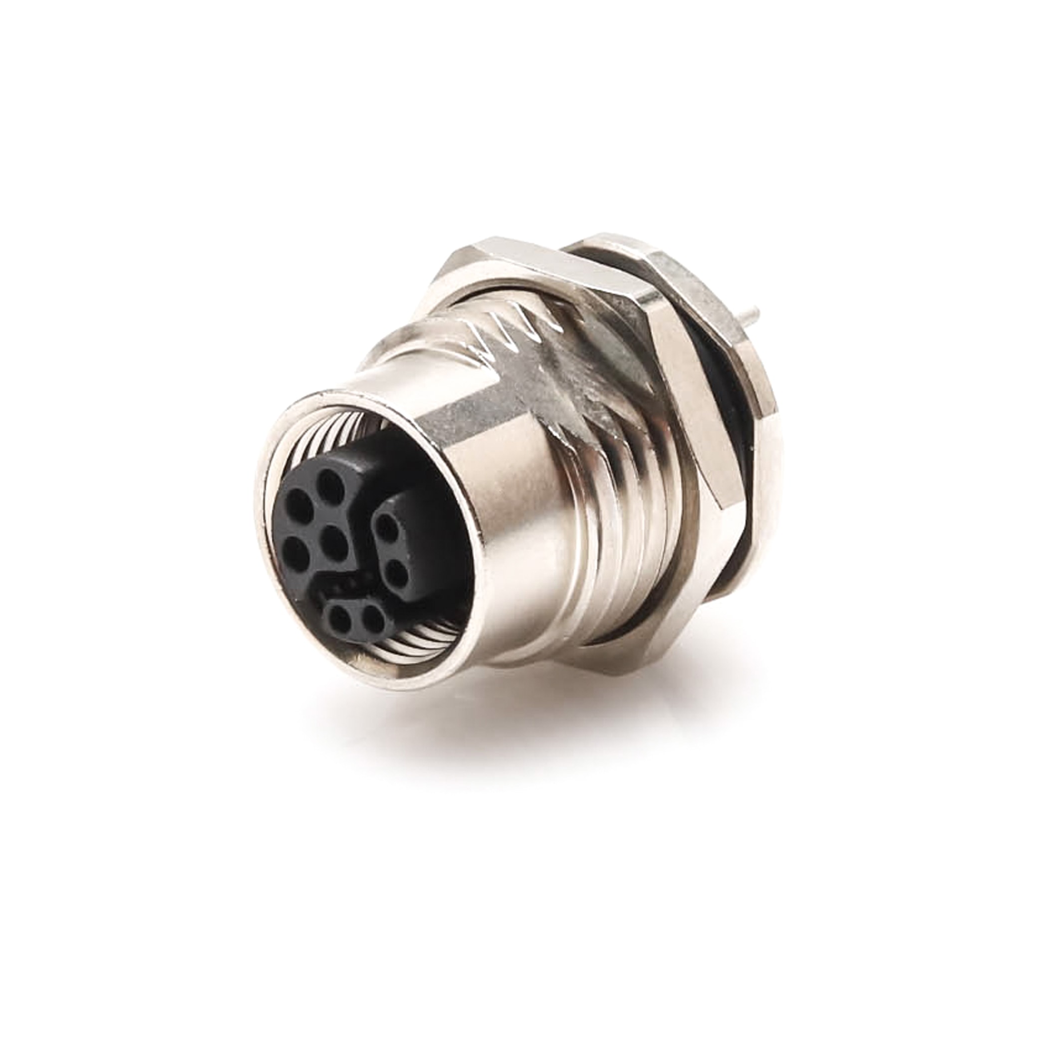 M12 Hybrid Connector,Y Code,Female,Panel Mount Receptacle,M12 Device Connector