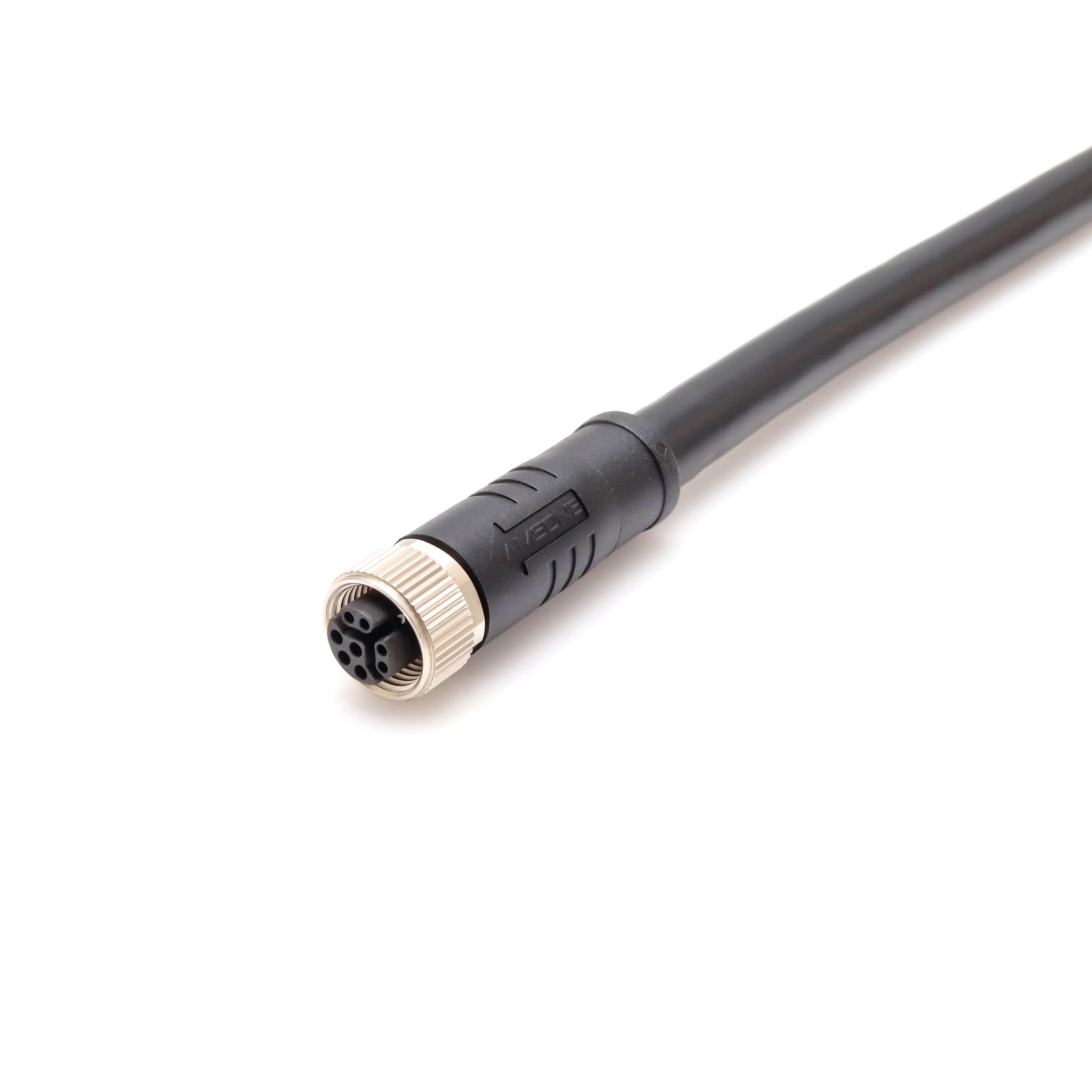 M12 Hybrid Connector,Female,Power Signal,M12 Y-Coded Cables