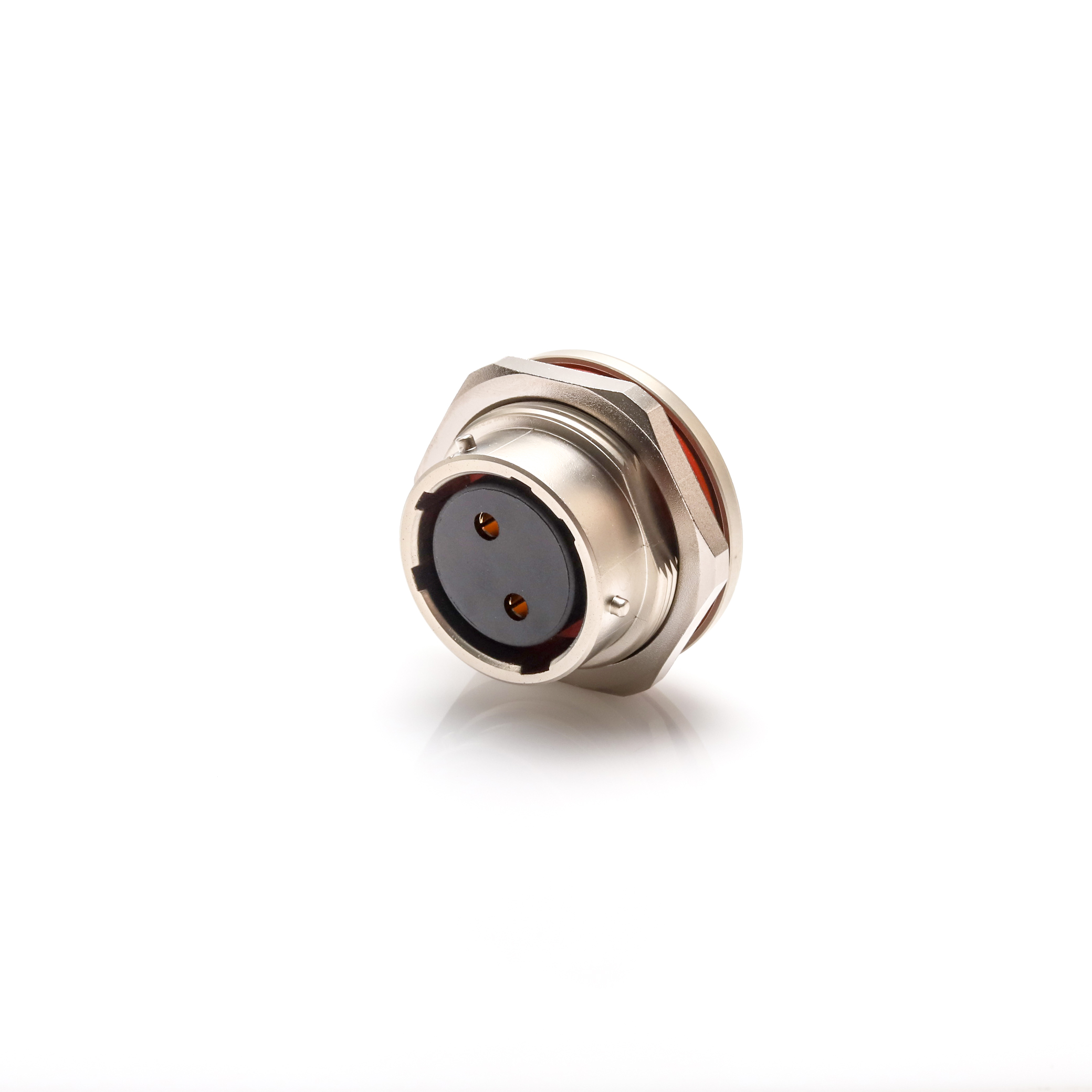 Bayonet Connector BM24 2P Receptacle Panel Mount Solder Connect
